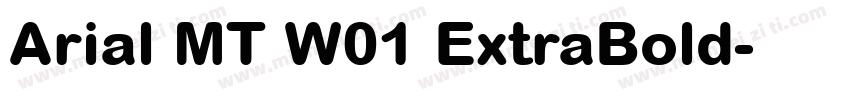 Arial MT W01 ExtraBold字体转换